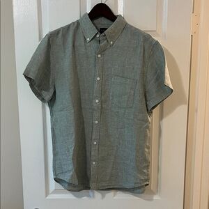 J. Crew Men's Olive Button Down Shirt